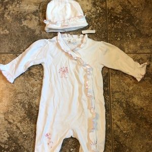 Kissy Kissy Footie Pajamas with Hat (NWT)